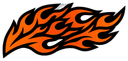 Tribal Flame Tank Decal 1